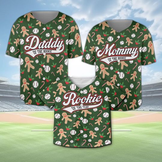 Discover Personalized Christmas Baseball Jersey: Matching Family Rookie of The Year