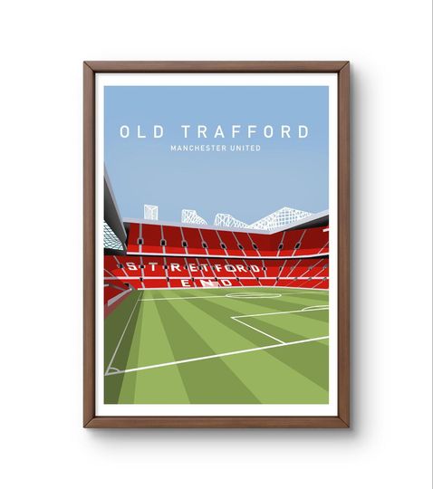Discover Old Trafford Stadium Print: Manchester United Wall Art - Theatre of Dreams