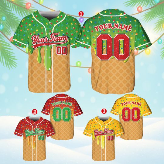 Discover Custom Merry Christmas Baseball Jersey December 25 Holiday Shirt Funny Xmas Jersey Red Green Baseball Outfit Unique Christmas Gift Idea