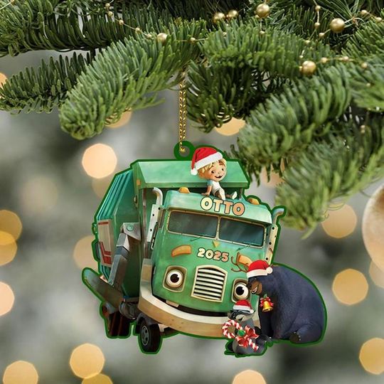 Personalized Trash Truck Christmas Ornament, Trash Truck Ornament, Trash Truck Christmas Ornament Tree Hanging Decor, Christmas Gifts