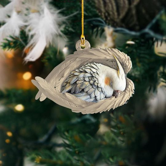 Discover Personalized Cockatiel Sleeping Angel Ornament Cockatiel Angel Wings Ornament Cockatiel Car Ornament Cockatiel Christmas Gift