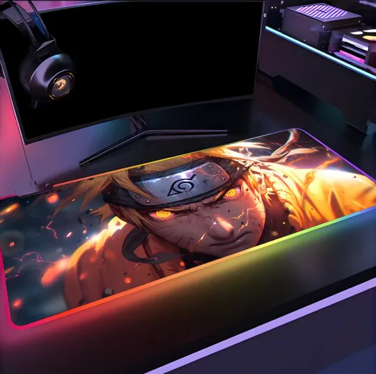 RGB Narutoo Mouse Pad Gaming Mat with Itachi Uchiha