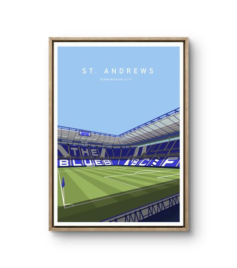 St Andrews Stadium Poster, Birmingham City Football Poster