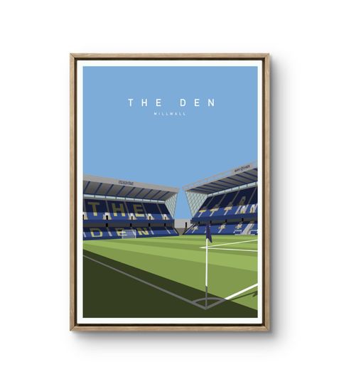 Discover The Den Millwall FC Print  Minimalist London Football Art