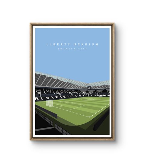 Discover Liberty Stadium Poster - Swansea City Football Art, Wales Decor