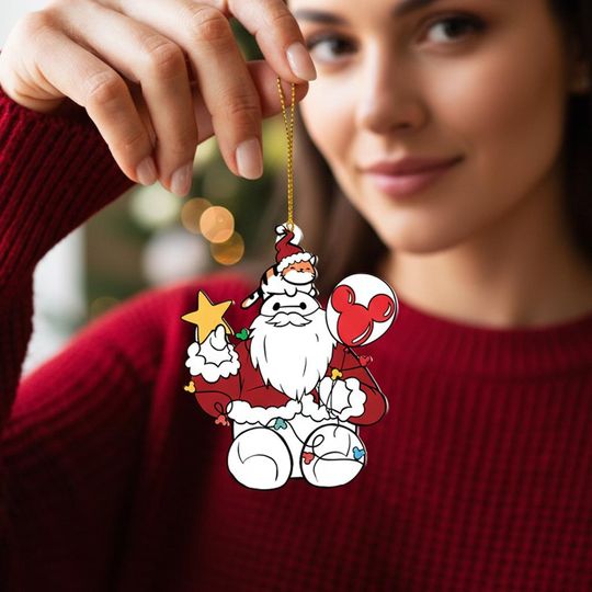 Discover Kawaii Baymax Santa And Mochi Cat Xmas Ornament, Big Hero 6 Holiday Tree Decor, Baymax Christmas Gift, Disney Christmas 2025 Home Decor
