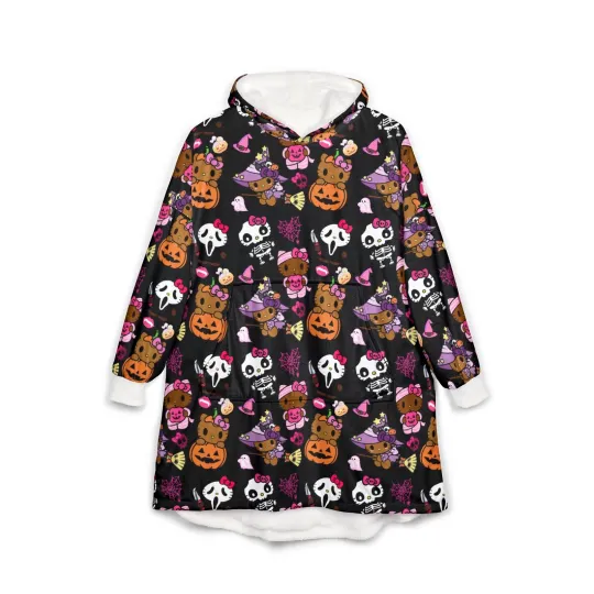 Discover Haunted Hello Blanket Hoodie