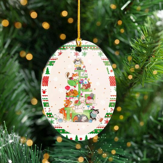 Discover Disney Cats Christmas Tree Wood Ornament – The Aristocats Holiday Keepsake for Cat Lovers