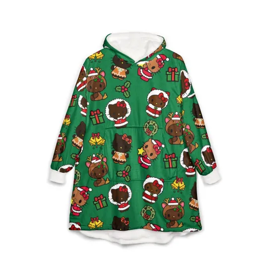 Discover Holly Jolly Hello Blanket Hoodie