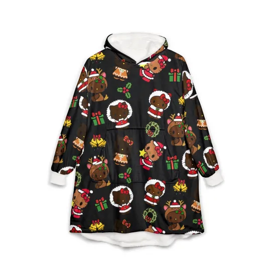 Holly Jolly Hello Blanket Hoodie
