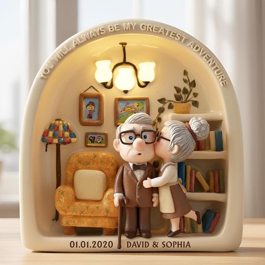 Custom Carl & Ellie Couple Acrylic Plaque | Custom Anniversary Love Gift