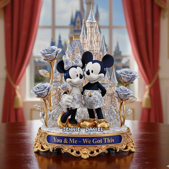 Discover Personalized Mouse Couple Wedding Plaque, Custom Acrylic Ornament Keepsake Gift for Anniversary