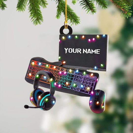 Discover Custom Gaming Computer Christmas Ornament, Christmas Tree Decor, Custom Computer Ornament,Loved Gaming Computer Ornament, Ornament Gift