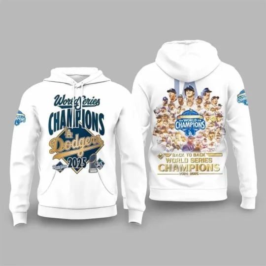 Discover LA Dodgers Back To Back World Series Champions 2025 Hoodie 3D