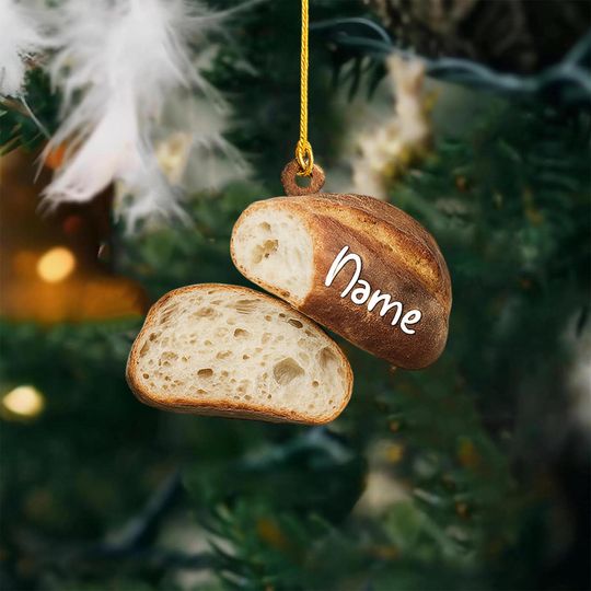 Personalized Sourdough Starter Jar Christmas Ornament, Sourdough Bread Ornament, Sourdough Ornament Gift, Baking Lovers Gift,Sourdough Lover