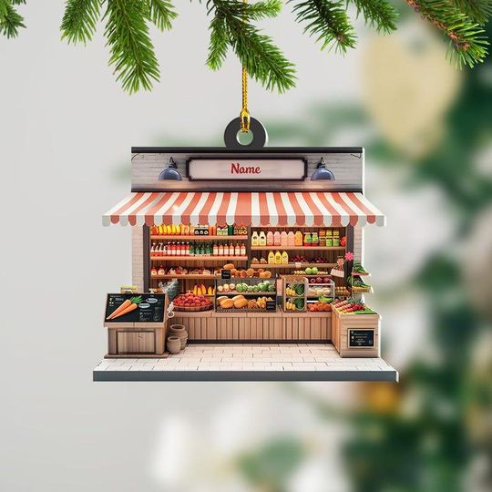 Discover Personalized Grocery Store Ornament, Custom Grocery Store Christmas Ornament, Grocery Owner Gift, Christmas Keepsake
