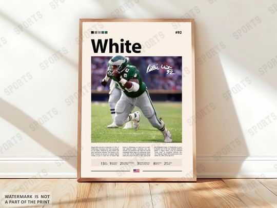 Discover Reggie White Poster, Green Bay Packers Print, football Poster, Sports Poster, Football Poster, football Wall Art, Sports Bedroom Posters