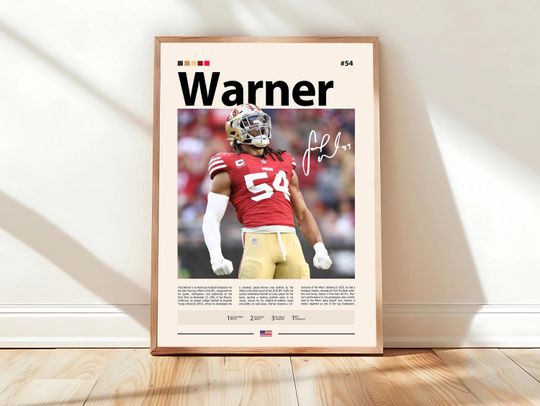 Discover Fred Warner Poster, San Francisco 49ers Print, football Poster, Sports Poster, Football Poster, football Wall Art, Sports Bedroom Posters