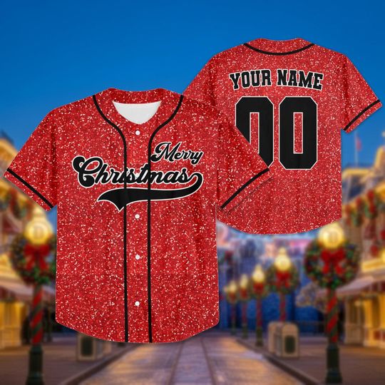 Discover Personalized Merry Christmas Baseball Jersey: 24 Colors, Gift for Kids