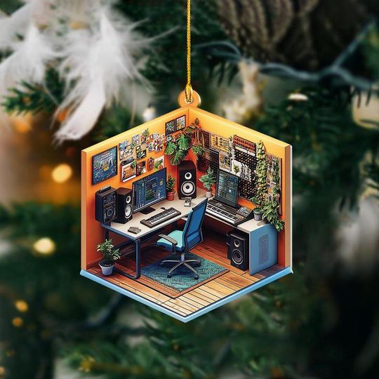 Discover Music Room Christmas Ornament, Music Room Ornament, Music Studio Hanging Ornament, Musician Ornament Gift, Music Studio Decor