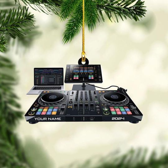 Discover Custom DJ Table Ornament for DJ Man & Woman, Custom DJ Name Ornament, Christmas Ornament, Personalized Gift For Dj, Music Dj Ornament