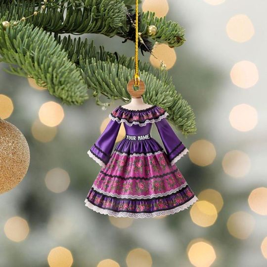 Discover Custom Mexican Dress Ornament, Mexico Traditional Dress Christmas Ornament, Mexican Heritage For Christmas, Mexican Dress Christmas Ornament