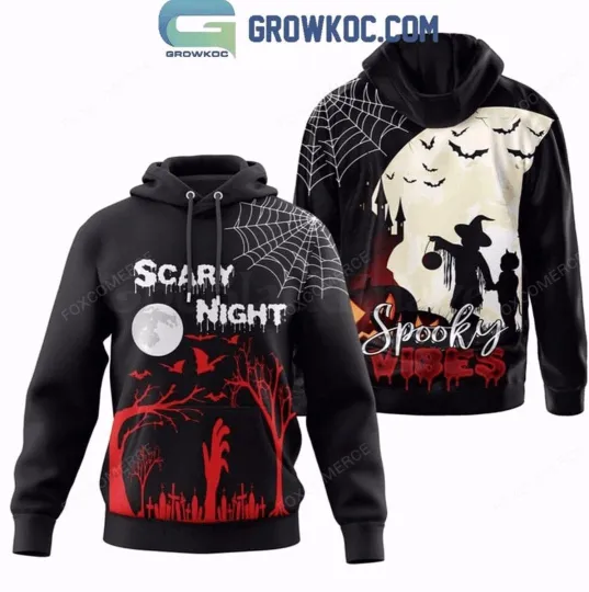 Discover Halloween Scary Night Spooky Vibes Hoodie 2025