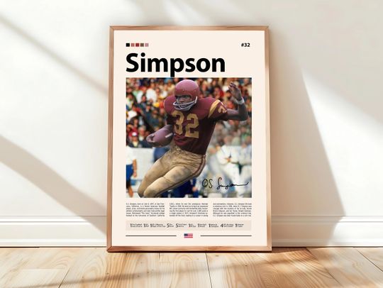 Discover O. J. Simpson Poster, Buffalo Bills Print, football Poster, Sports Poster, football Fans, Football Poster, football Wall Art, Sports Bedroom Posters