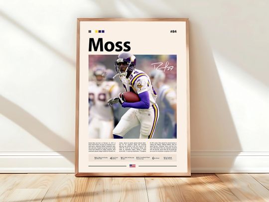Discover Randy Moss Poster, Minnesota Vikings Print, football Poster, Sports Poster, Football Poster, football Wall Art, Sports Bedroom Posters