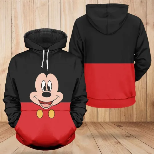 Discover Mickey Mouse Hoodie, Halloween Mickey Face Sweatshirt, Cartoon 3D Hoodies