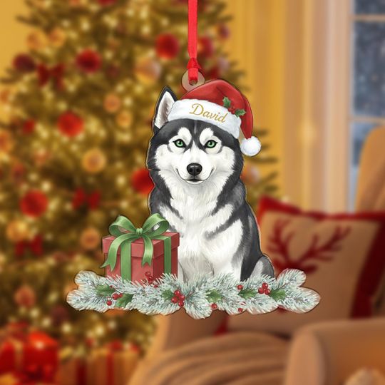 Discover Personalized Husky Christmas Ornament: Pet Lover Gift