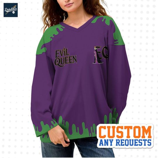 Discover Custom Villain Disneyland Evil Queen Custom Hockey Jersey, Disney Baseball Jersey Sports