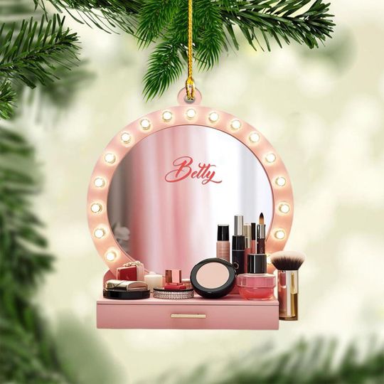 Discover Personalized Set Makeup Ornament, Makeup Artist Christmas Ornament Gift, Make Up Ornament For Girls, Christmas 2025 Makeup Gift For friend