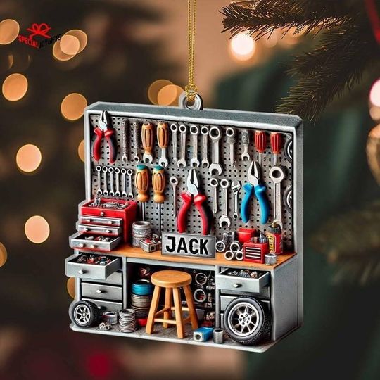 Discover Personalized Mechanic Tool Box 2D Flat Not 3D, Custom Tools Garage Ornament, Tool Staging, Mechanic Repair Shop Decor, Mechanic Gifts 2025