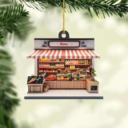 Discover Personalized Grocery Store Ornament, Custom Grocery Store Christmas Ornament, Grocery Owner Gift, Christmas Keepsake