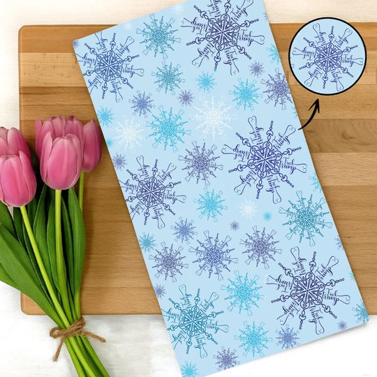 Discover Subtle F*ck Trump Blue Snow Christmas Hand Towel, Trump Snowflake Political Gag, Political Home Decor, Xmas Kitchen Towel, Funny Liberal