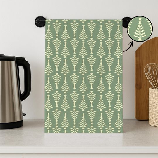 Subtle F*ck Trump Xmas Tree Lights Hand Towel, Christmas Kitchen Towel, Anti Trump Gift Towel, FDT Maga, Xmas Home Decor, Political Humor