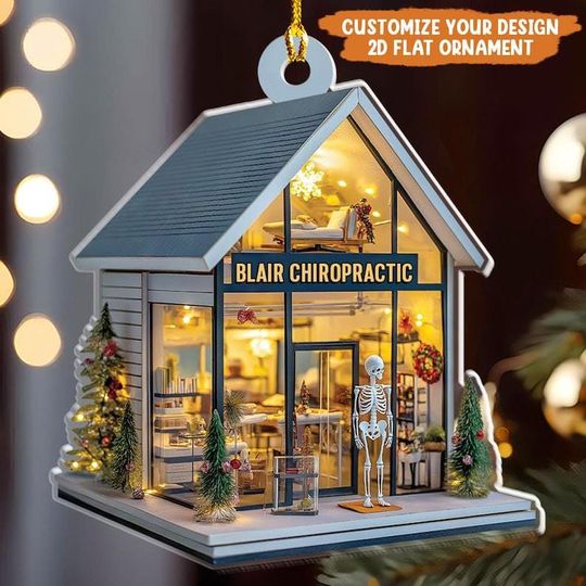 Discover Chiropractic Clinic Ornament, 2D Flat Not 3D, Personalized Chiropractic Ornament, Chiropractor Gift, Chiropractic Clinic Christmas Decor