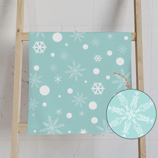 Discover Subtle F*ck Trump Christmas Hand Towel, Political Home Decor, Festive Kitchen Towel, Funny Liberal Gift, Subtle Anti-Trump,FDT Holiday Towel