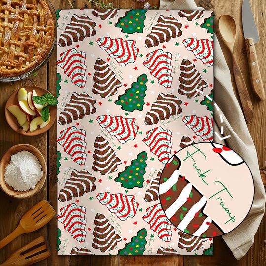 Discover Subtle F*ck Trump Christmas Candy Hand Towel, Funny Political Home Decor, Sarcastic Holiday Kitchen Towel Gift, Anti Trump Humor Gift