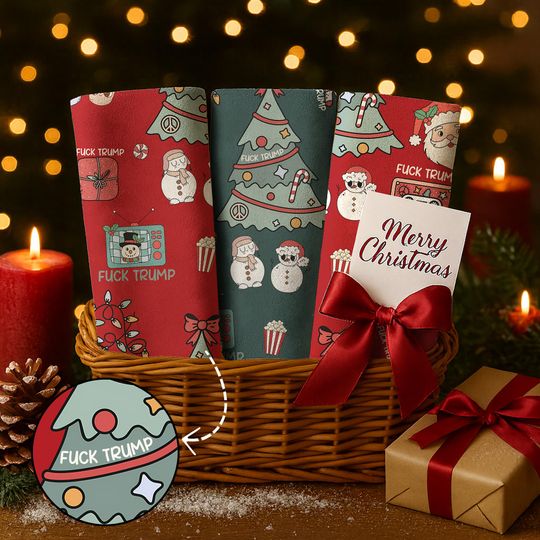 Discover Subtle F*ck Trump Christmas Season Hand Towel, Funny Political Home Decor, Sarcastic Holiday Kitchen Towel Gift, Anti Trump Humor Gift