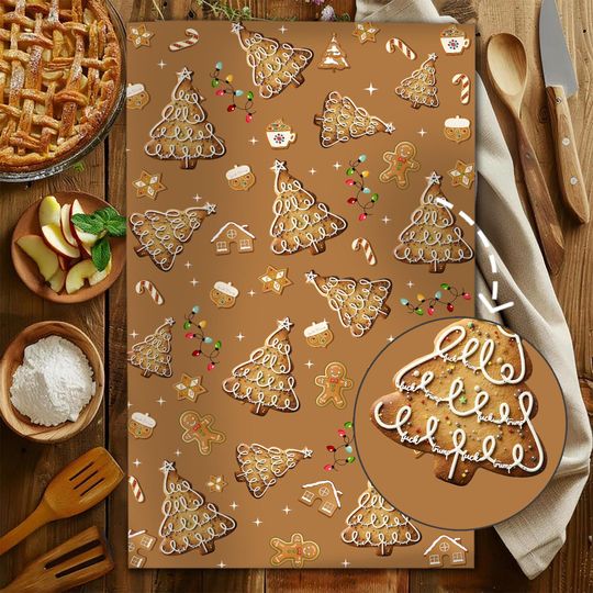 Subtle F*ck Trump Gingerbread Hand Towel, Funny Political Home Decor, Floral Kitchen Towel, Housewarming Gift, FDT Sarcastic Liberal Gift