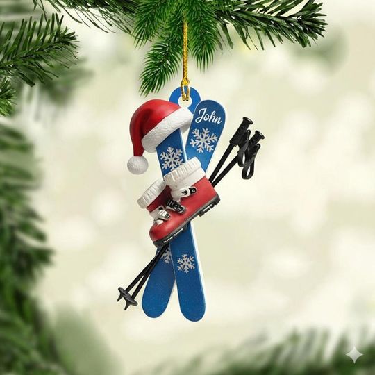 Discover Personalized Skiing Christmas Ornament, Skiing Equipment Ornament, Ski Lift Lovers, Christmas Gift For Family, Gift For Skiing Lover, Skiing