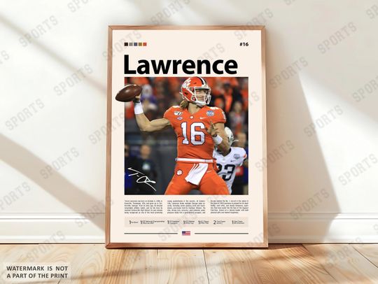 Discover Trevor Lawrence Poster, Jacksonville Jaguars, football Poster, Sports Poster, football Fans, Football Poster, football Wall Art, Sports Bedroom Posters
