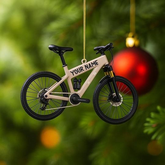 Discover Personalized Mountain Bike Ornament, Christmas Gifts For Bicycle Rider, Bike Xmas Ornament, Bicycle Ornament, Bicycle Gift