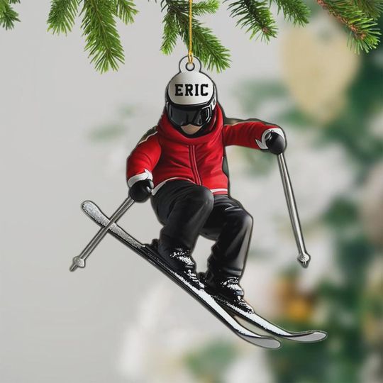 Discover Personalized Skiing Acrylic Ornament, Skiing Player Ornament, Ski Lift Lovers, Christmas Gift For Family, Gift For Skiing Lover 2025