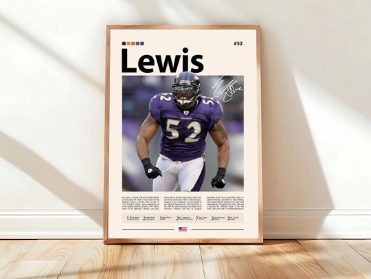 Discover Ray Lewis Poster, Baltimore Ravens Print, football Poster, Sports Poster, football Fans, Football Poster, football Wall Art, Sports Bedroom Posters