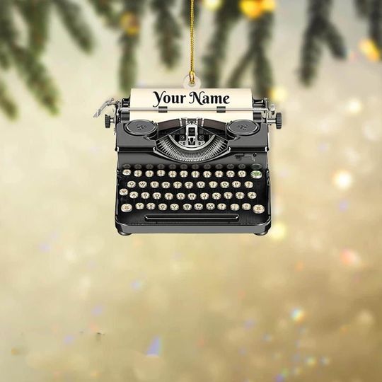Discover Personalized Typewriter Christmas Ornament, Typewriter Typewriting Xmas Ornament 2025, Christmas ornment Gift