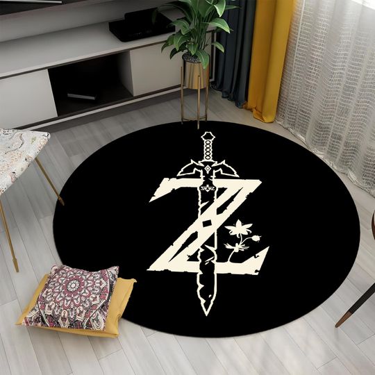 Zelda Symbol Rug: Game Room Decor