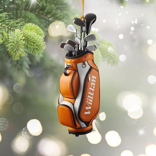 Discover Personalized Golf Christmas Ornament, Golfer Gift Xmas, Golf Bag Ornament, Golf Team Ornaments, Gift for Golf Players 2025